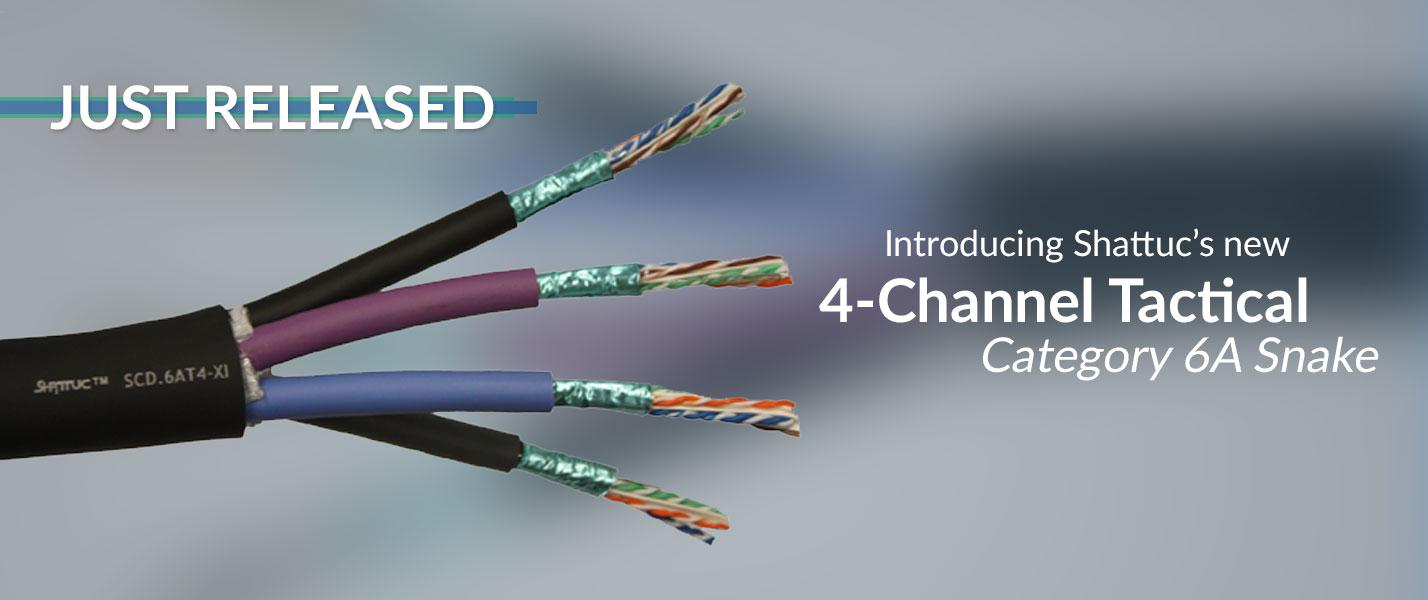 4 Channel Tactical Cat6A Cable