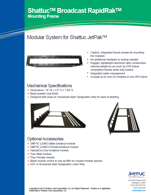 RapidRak Modular Mounting Frame